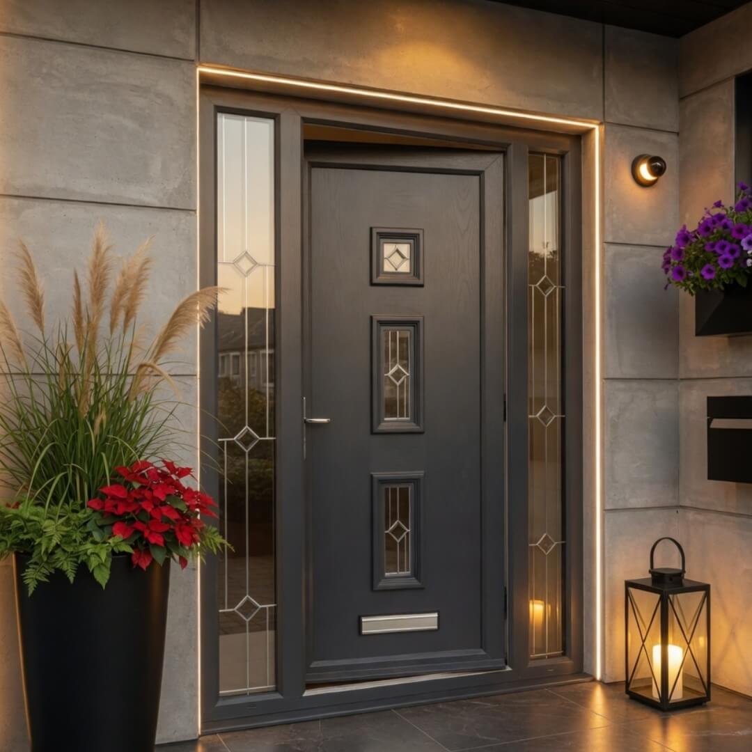 UPVC Front Doors with Panel 2