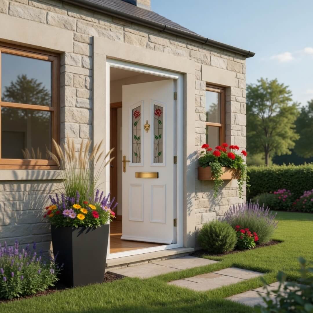 UPVC Front Doors with Panel 3