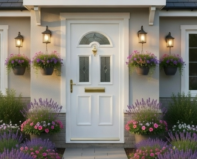 UPVC Front Doors with Panel 1