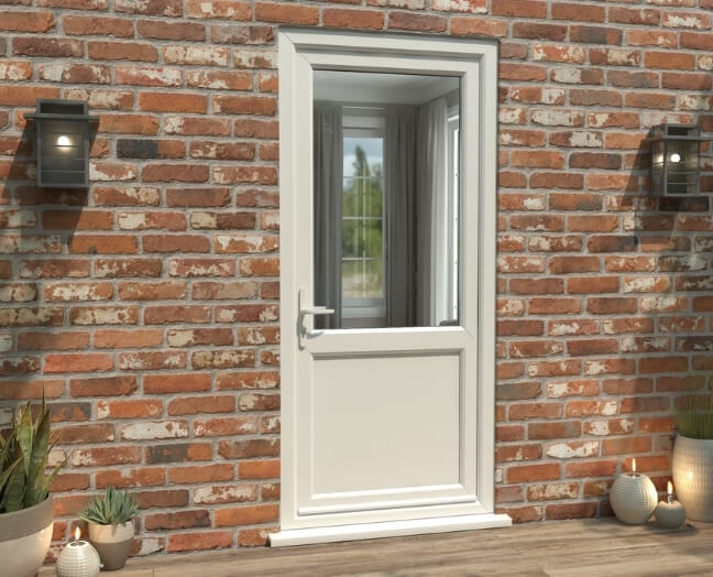 UPVC Flush Single Doors UK